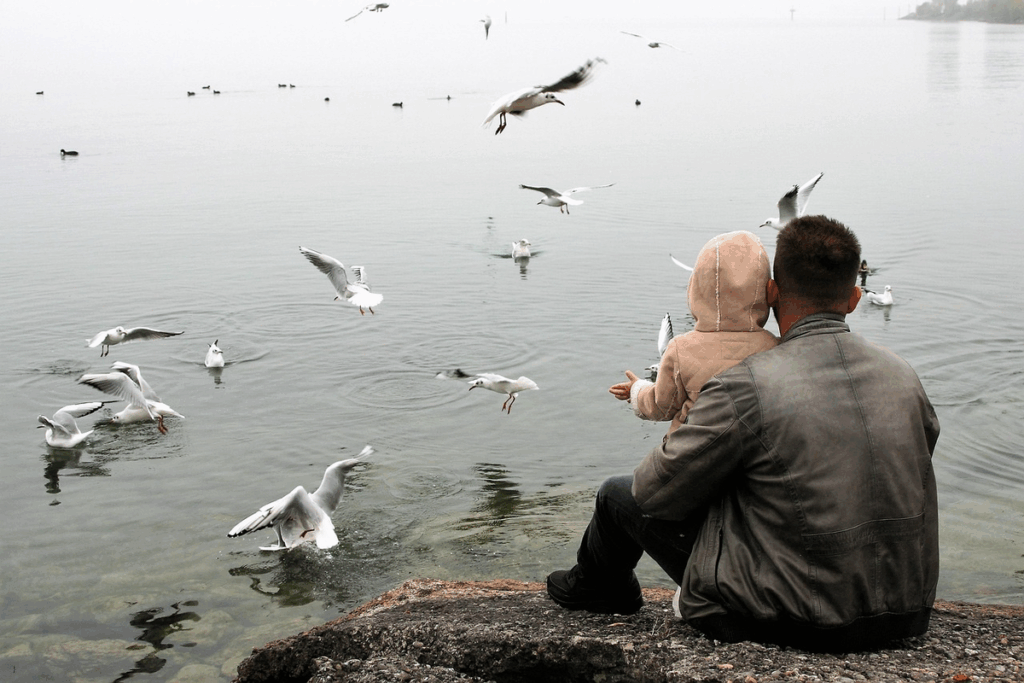 Vater und Sohn am Bodensee