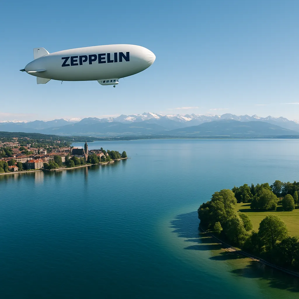 Zeppelin über dem Bodensee